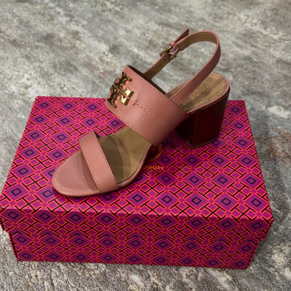 Tory Burch Blush Block Heel Sandals